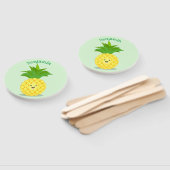 かわいいパイナップル漫画イラストレーション ハンドファン (組立なし)