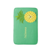 かわいいパイナップル漫画イラストレーション バスマット (正面縦)