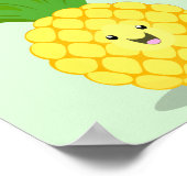 かわいいパイナップル漫画イラストレーション ポスター (角)