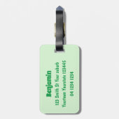 かわいいパイナップル漫画イラストレーション ラゲッジタグ (裏面縦)