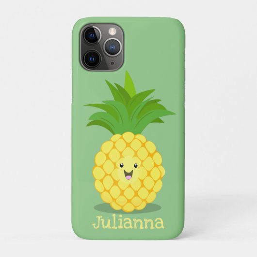 かわいいパイナップル漫画イラストレーション Case-Mate iPhoneケース (裏)