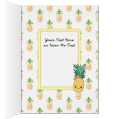 かわいいパイナップル熱帯ビーチパーティー食品テーマ (内側 (右))