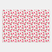 かわいいパイナップル&スイカ柄 ラッピングペーパーシート (正面2)