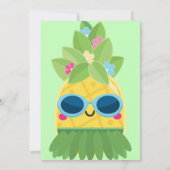 かわいいパイナップル Ms. Onederful ファースト 誕生日招待状 招待状 (裏面)