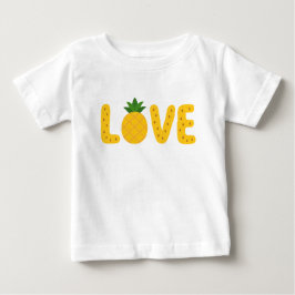 かわいいパイナップルLOVE子供用Tシャツ ベビーTシャツ