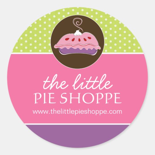 かわいいパイボックスシール ラウンドシール (正面)