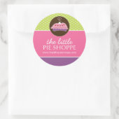 かわいいパイボックスシール ラウンドシール (バッグ)