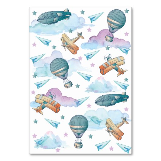 かわいいパイロットテディベア誕生日またはベビーシャワー テーブルナンバー (裏面)