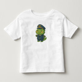 かわいいパイロット恐竜 – かわいい恐竜の仕事 トドラーTシャツ