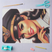 かわいいパイロット軍隊のピンアップ 薄葉紙 (クラフト)