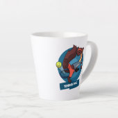 かわいいパインマルテンテニスプロトリックショットアニメ カフェラテマグ (右アングル)