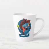 かわいいパインマルテンテニスプロトリックショットアニメ カフェラテマグ (右)