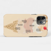 かわいいパイ - アイスクリームのスマホケース Case-Mate iPhoneケース (裏面(横))