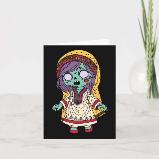 かわいいパキスタンゾンビ ノートカード (正面)