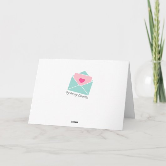 かわいいパグおよびキスのメリークリスマスの挨拶状 シーズンカード (裏面)