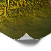 かわいいパグとハート ポスター (角)