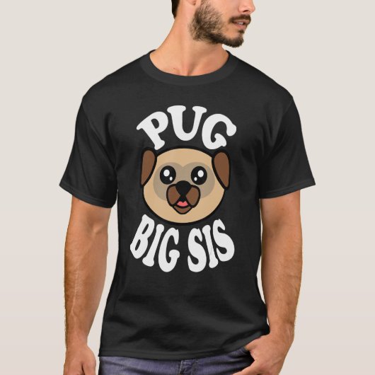 かわいいパグのお姉さん Tシャツ (正面)