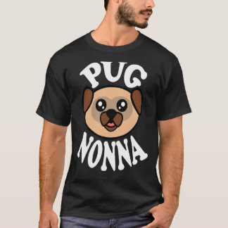 かわいいパグのばばあ Tシャツ
