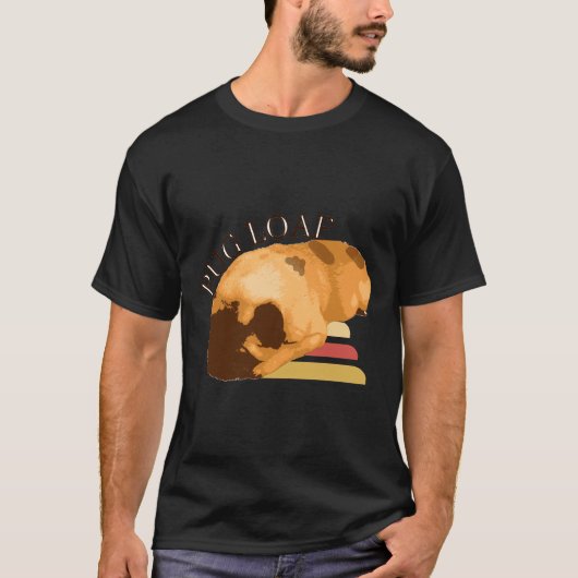 かわいいパグのまるまるTシャツデザイン170 Tシャツ (正面)