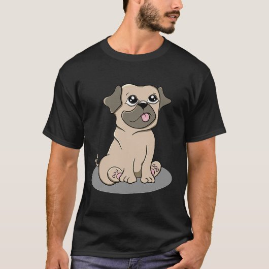 かわいいパグのクラシック 221 Tシャツ (正面)