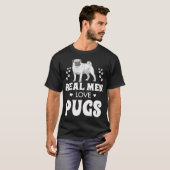 かわいいパグのグラフィックデザイン Tシャツ (正面フル)