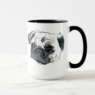 かわいいパグのコーヒー・マグ マグカップ