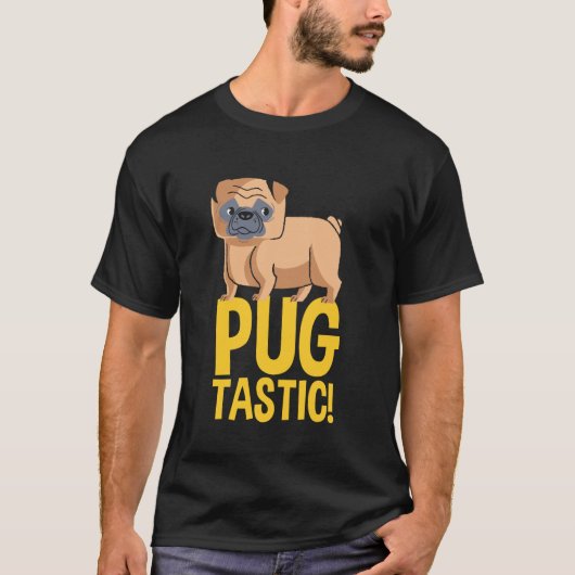 かわいいパグのデザイン パグ好きにたまらない Tシャツ (正面)