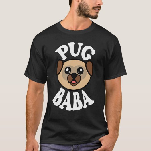 かわいいパグのババ Tシャツ (正面)