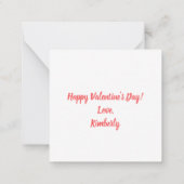 かわいいパグのバレンタインデー ノートカード (裏面)