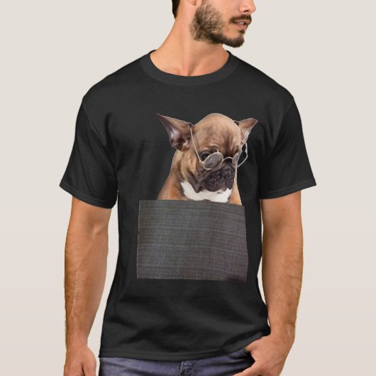 かわいいパグのポケットサイズの犬のグッズ パグ 608 Tシャツ (正面)