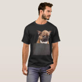かわいいパグのポケットサイズの犬のグッズ パグ 608 Tシャツ (正面フル)
