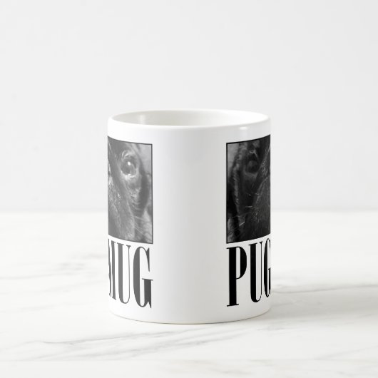 かわいいパグのマグ コーヒーマグカップ (中央)