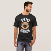 かわいいパグのママ Tシャツ (正面フル)
