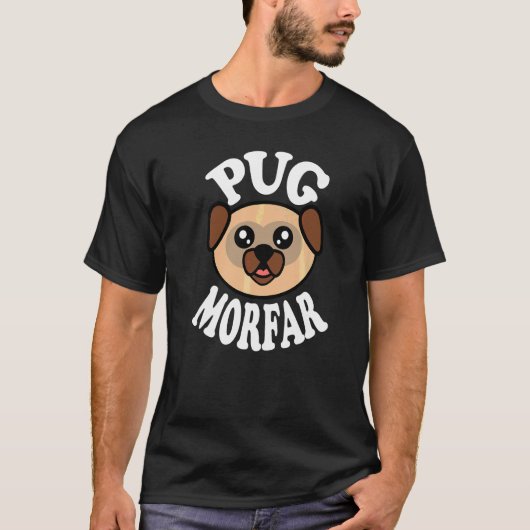 かわいいパグのモーファー メンズ Tシャツ (正面)
