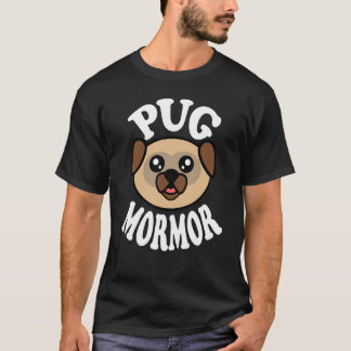 かわいいパグのモーモー Tシャツ