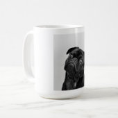 かわいいパグの写真 コーヒーマグカップ (正面左)