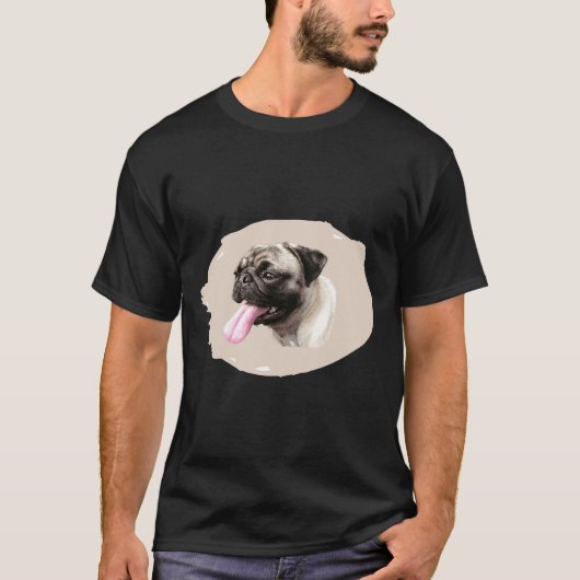 かわいいパグの子犬クラシック 710 Tシャツ (正面)