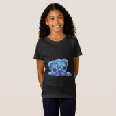 かわいいパグの子犬 Tシャツ (正面フル)