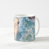 かわいいパグの水彩肖像画 コーヒーマグカップ (正面右)