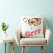 かわいいパグの犬とマシュマロ Grrr クッション (椅子)