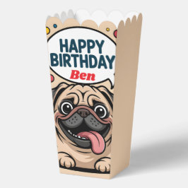 かわいいパグの犬の誕生日おめでとう フェイバーボックス