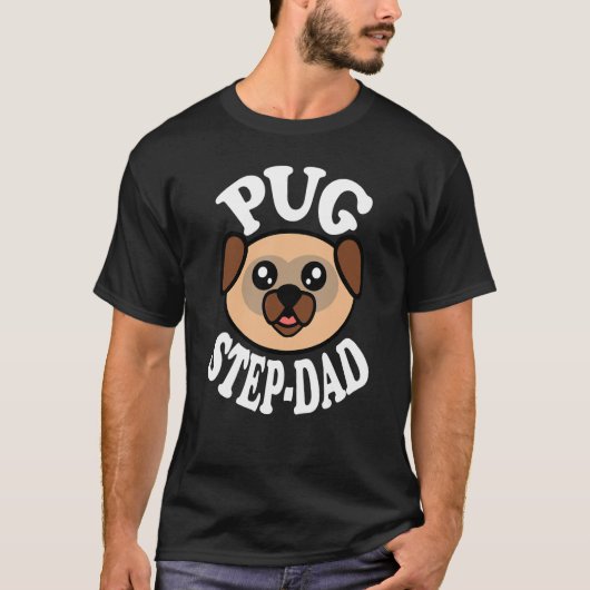 かわいいパグの義理の父 Tシャツ (正面)