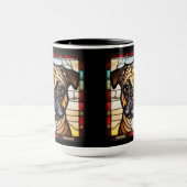 かわいいパグの陶器コーヒーマグ マグカップ (中央)