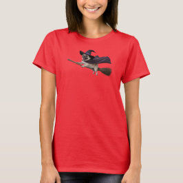 かわいいパグの魔女Tシャツ Tシャツ