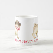 かわいいパグをオフ私は私のコーヒードッグの水色を持っている コーヒーマグカップ (中央)