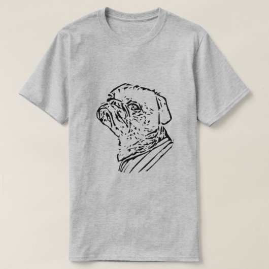 かわいいパグカーリン犬 Tシャツ (デザイン正面)