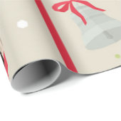 かわいいパグクリスマスパターン ラッピングペーパー (ロールコーナー)