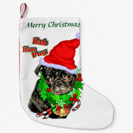 かわいいパグクリスマス スモールクリスマスストッキング