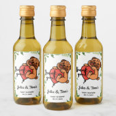 かわいいパグサンキューベイビーシャワーミニ ワインラベル (ボトル)