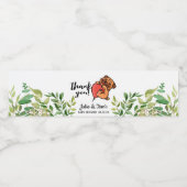 かわいいパグサンキューベイビーシャワー ペットボトルラベル (シングルラベル)